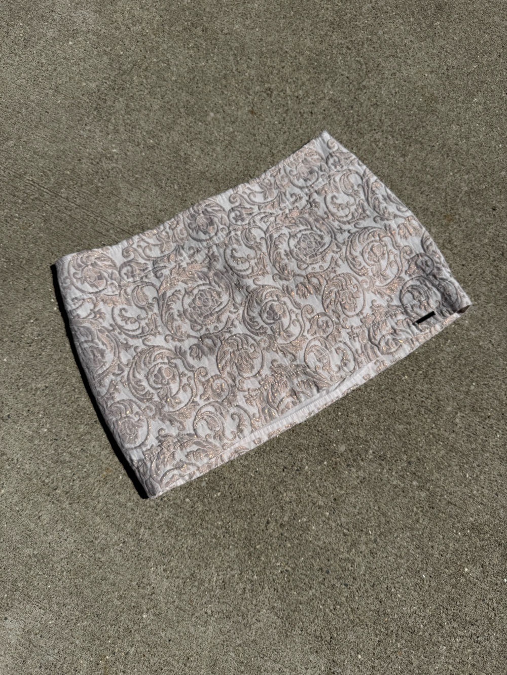 Abercrombie & Fitch Cream and Tan Jacquard Mini Skirt